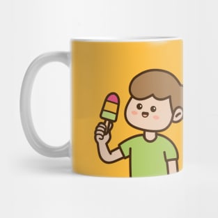 Boy eat ice cream Mug